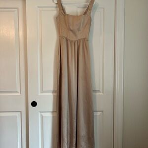 Show Me Your MuMu Champagne Satin Nina Dress